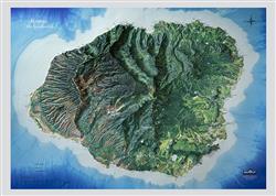 Framed Kauai, Hawaii – 3D Map 0040
